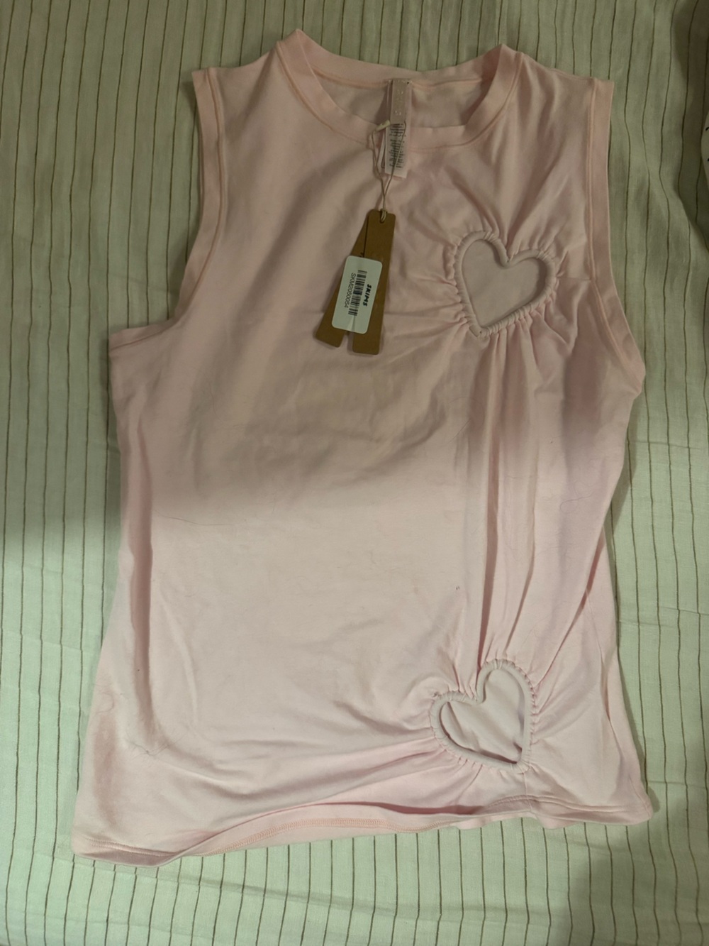 Skims Cherry Blossom Heart Cut Out Tank | NWT | Size Large
